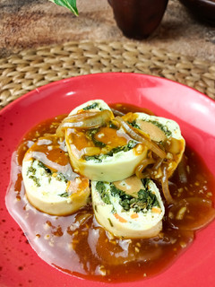 Foto resep Egg Roll Tahu Daun Singkong dan Sosis/ Rolade Tahu