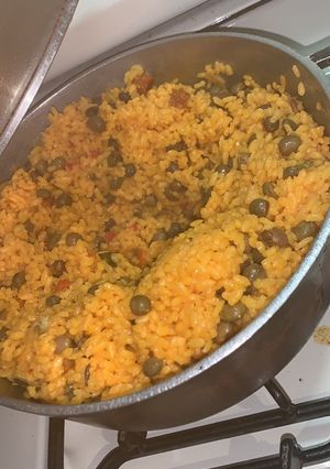 Una foto de Arroz con gandules