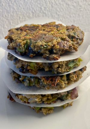 Une photo de Galettes poireau champignons