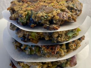 Galettes poireau champignons