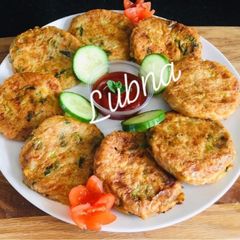 A picture of Aloo ke kabab (Potato Kabab) Vegan 🍃.