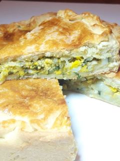 Фото Пирог с зеленым луком.