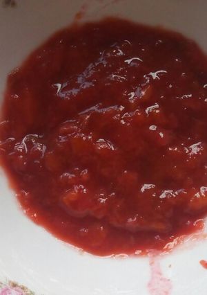 A picture of Red plum & Mango Jam# Author Marathon#.