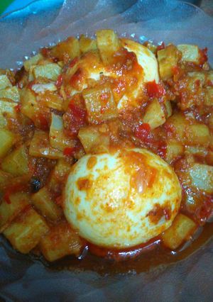 Foto resep Telor,kentang balado