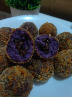 Foto resep Bola-bola ubi ungu coklat lumer