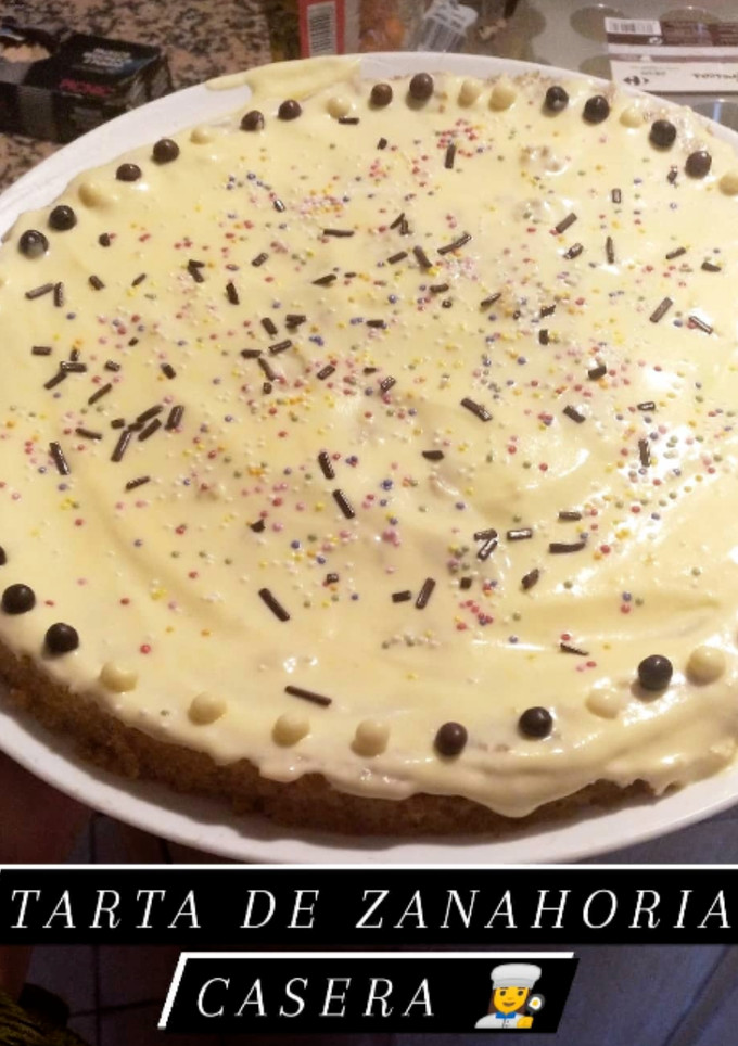 Una foto de Tarta de zanahoria en 10 min al microondas