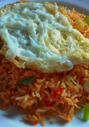 A picture of Nasi Goreng (Indonesian stir fried rice).