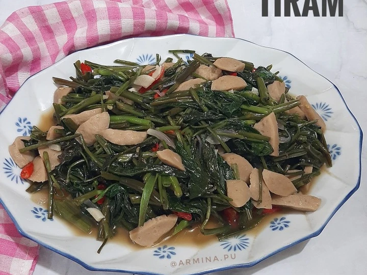 Cara Gampang Membuat Resep Tumis Kangkung Bakso Saus Tiram yang  Bikin Ketagihan Anti Ribet, Menggugah Selera