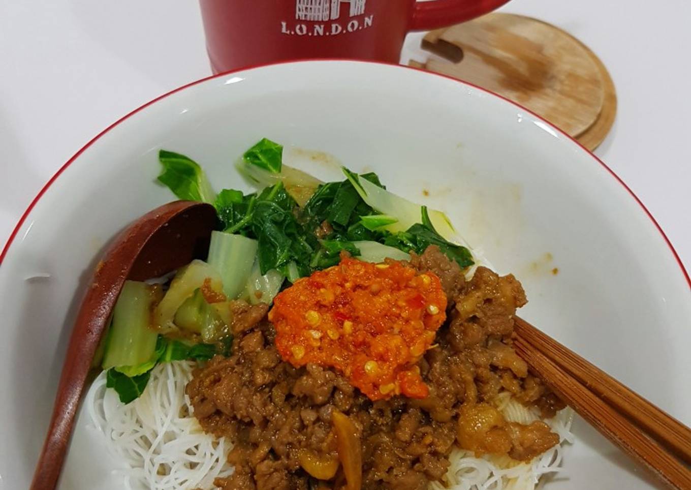 Bihun babi simple