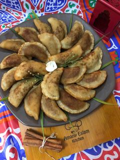 صورة لوصفة قطايف بحشوة الحجازية