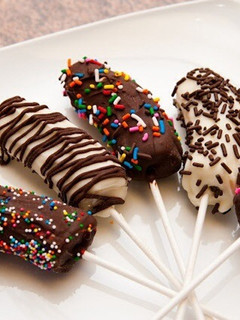 Una foto de Plátanos con chocolate