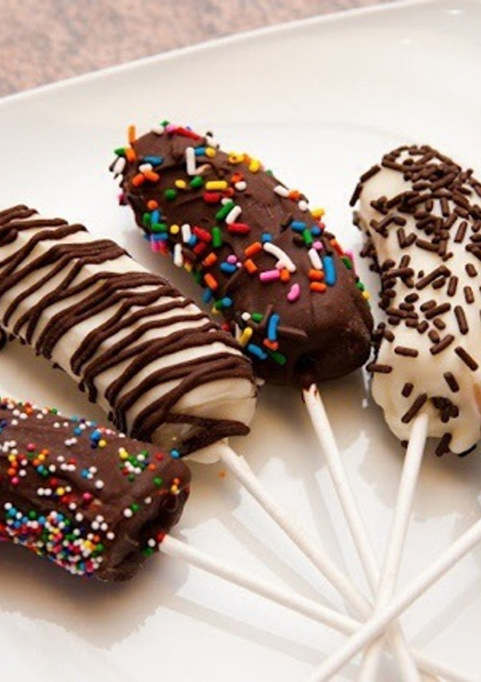 Una foto de Plátanos con chocolate