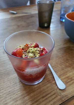 Une photo de Chia pudding fraises/ coco