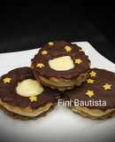 Galletas de avena rellenas de crema pastelera sin azúcar