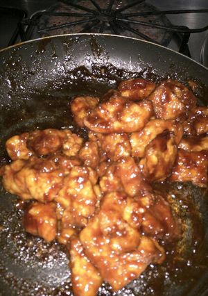 Una foto de Bocados de Pollo en Salsa BBQ