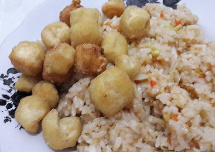 Resep Nasi goreng emergency &amp; tahu kress express, Enak