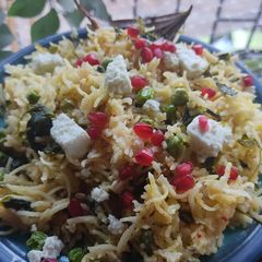 A picture of Methi Matar Paneer Pulao.