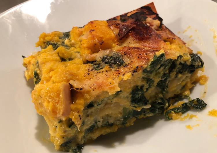 Steps to Prepare Super Quick Homemade Spinach, Ricotta & Butternut Squash Lasagne