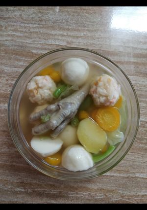 Foto resep Sop Ceker Dan Bakso (Ikan & Udang)