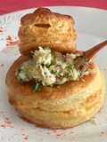 Vol-au-vent casero con cangrejo siri
