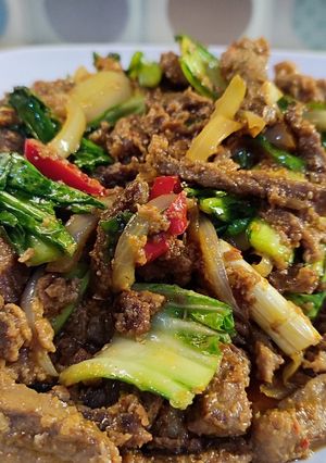 Foto resep Tumis daging pokcoy