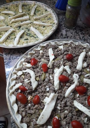 Una foto de Dos rellenos de tarta de hojaldre