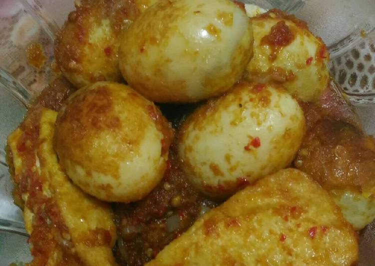 Telur & Tahu Bumbu Balado,,,versi aaaku😂😂😁😁😁😁😍😍