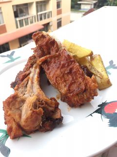 A picture of Baked Pork Rib With BBQ Sauce.