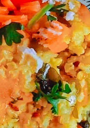 A picture of Proso Millet Pulav / Khichdi.