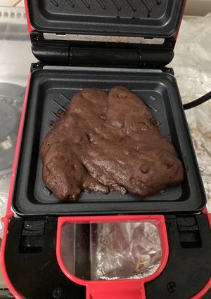 Una foto de Keto Brownie en wafflera