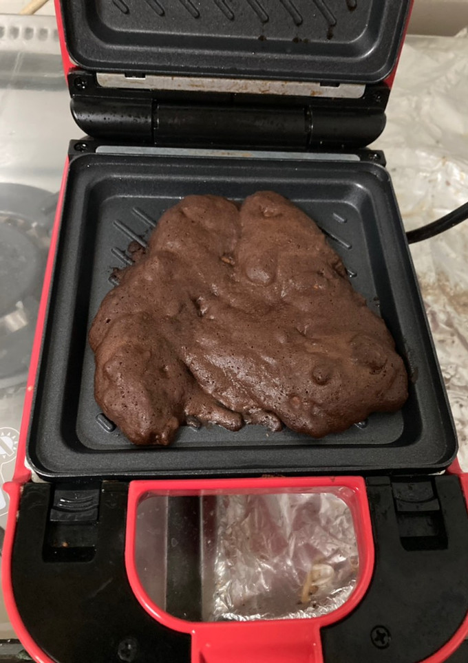 Una foto de Keto Brownie en wafflera