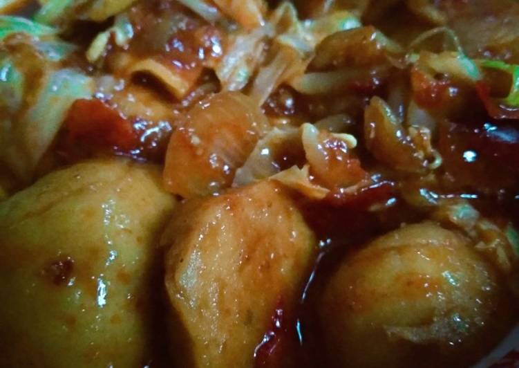 Bakso balado pedas manis