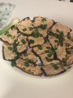 صورة لوصفة باذنجان مقلى بصوص الجوز