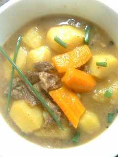 A picture of Beef soup.