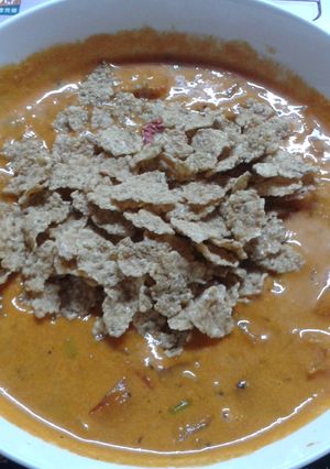懶人版番茄濃湯配喜瑞爾 的食譜成品照片
