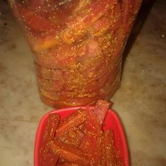A picture of Gajar ka achaar.