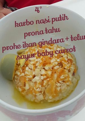 Foto resep Mpasi Tim nasi gindara 10 month+