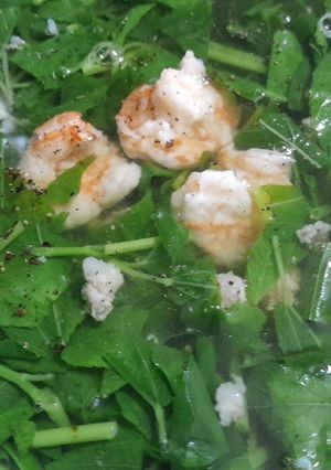 Hình của món Canh rau đay nấu tôm thịt.