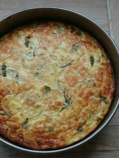 Una foto de Quiche de calabacin, ricotta y bacon