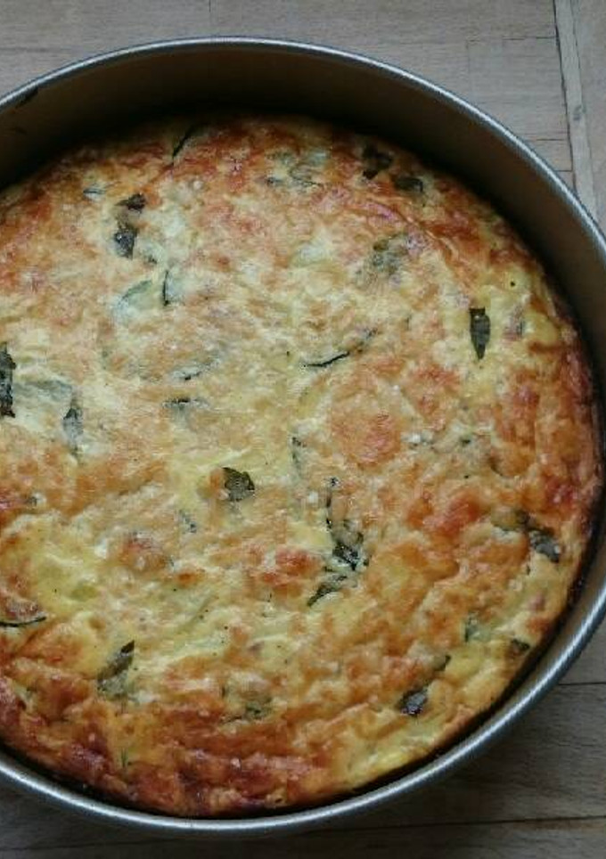 Una foto de Quiche de calabacin, ricotta y bacon