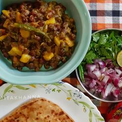 A picture of Chana and Aloo ki Sabzi/ Tarkari.