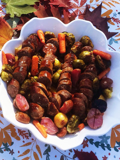A picture of Oktoberfest Beer Poached Wagyu Bratwurst.
