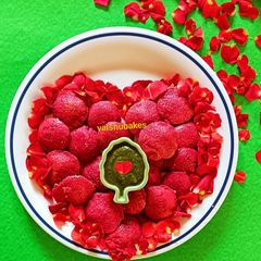Valentine's Day Special Beetroot and Ragi Mini Idlis A picture of Valentine's Day Special Beetroot and Ragi Mini Idlis.