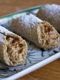 Baked Hazelnut Cannoli with Coffee Cream
