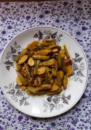 A picture of Parwal with Jackfruit Seed.