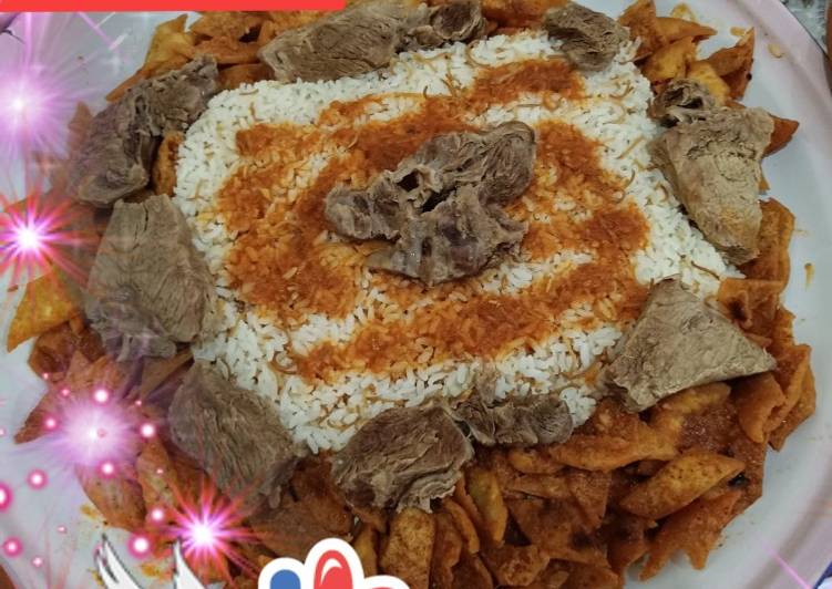 Nasi fatta daging sapi (masakan khas negara mesir)