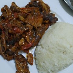 A picture of Mushrooms stew.