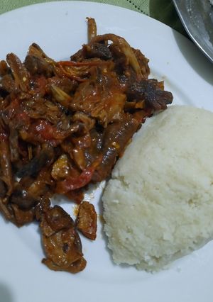 A picture of Mushrooms stew.