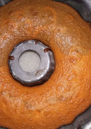 A picture of Orange tea cake make in pateela.