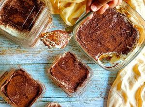 A picture of Eggless Rusk Tiramisu.